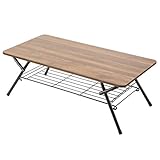 【ニトリ】NITORI 棚がついてお部屋がすっきりする折りたたみテーブル シェルフィ2 9045 ミドルブラウン 8761072