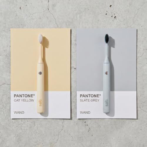 Image of Salt. Oral Care Wand Sonic Electric Toothbrush - Oat Yellow | USB Rechargeable | Use with 5W Charger