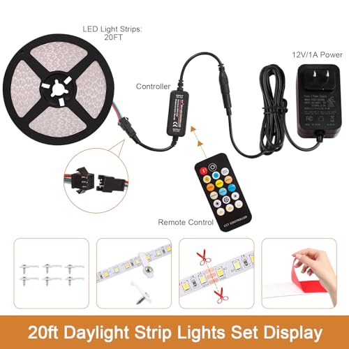 Tira LED tunable 20ft y tira blanca 40ft miniatura 4