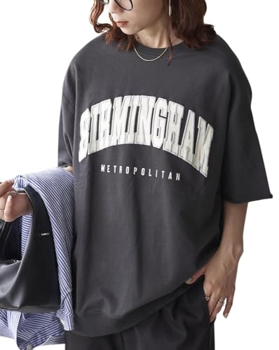 [Discoat] [ディスコート] 【ユニセックス】カレッジロゴハーフスリーブミニ裏毛スウェット《WEB限定》 DPZ2041306A0005 Free チャコールグレーのサムネイル