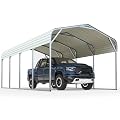 Quictent 12x20 FT Heavy Duty Metal Carport, Galvanized Steel Hard Top SUV/Truck Parking Shelter with Reinforced Triangle Frame, Weatherproof Rust-Resistant Car Canopy for Vehicle & Boat, White