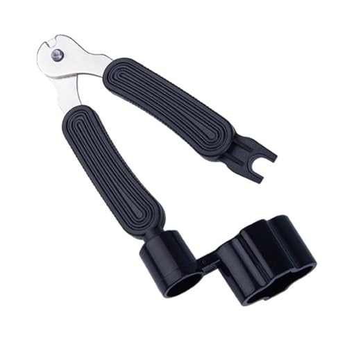 OSUWLSI 3 in 1 Avvolgicorde per Chitarra con Tagliacorde Integrato, Nero Estrattore per Piroli Chitarra, Multifunzionale Strumento di Riparazione e Regolazione per Chitarra Ukulele Mandolino