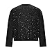 Black Sequin Jacket Girls Sparkly Cropped Open Front Long Sleeve Shrug Kids Fall Fashion Party Glitter Blazer Cardigan Tops