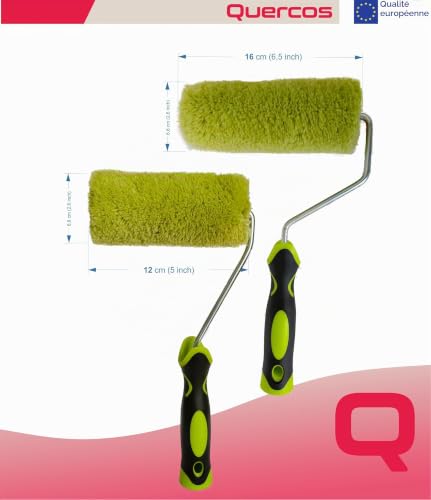 Quercos Rouleau de Remplacement pour Façades en Fil Vert de 12 cm - Rouleau de Peinture pour support de tige Ø6 mm - Rouleau Midi - diamètre intérieur du noyau Ø30 mm – vue 5