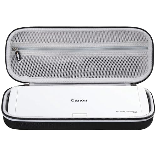 Aproca Portable Case Compatible with Canon ImageFORMULA R10 / ImageFORMULA P-215II Portable Document Scanner, Storage Hard Bag - Black (Case Only)