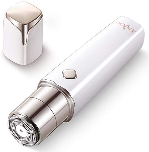[2020 Upgrade] Anjou Gesicht Haarentferner Elektrischerr Rasierer für Frauen Damenrasierer Flawless Schmerzlose Gesichtshaarentferner USB Wiederaufladbar Tragbar für Damenbart Lippen Wangen Arm Finger