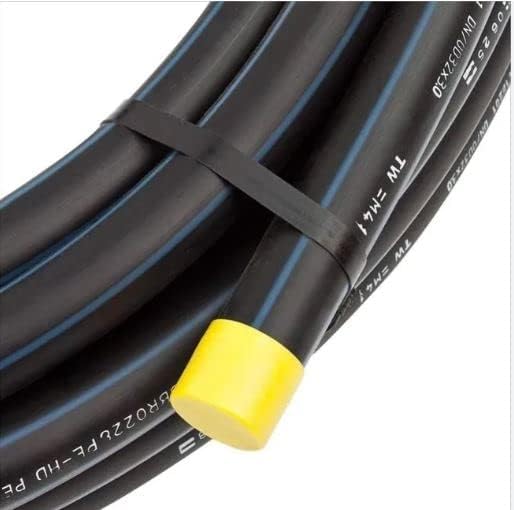 Suinga Tubo acqua potabile 50 mm 10 bar 100 m | Tubo 50 mm PE100 alimentare alta densità | Tubo polietilene fascia blu AENOR, nero