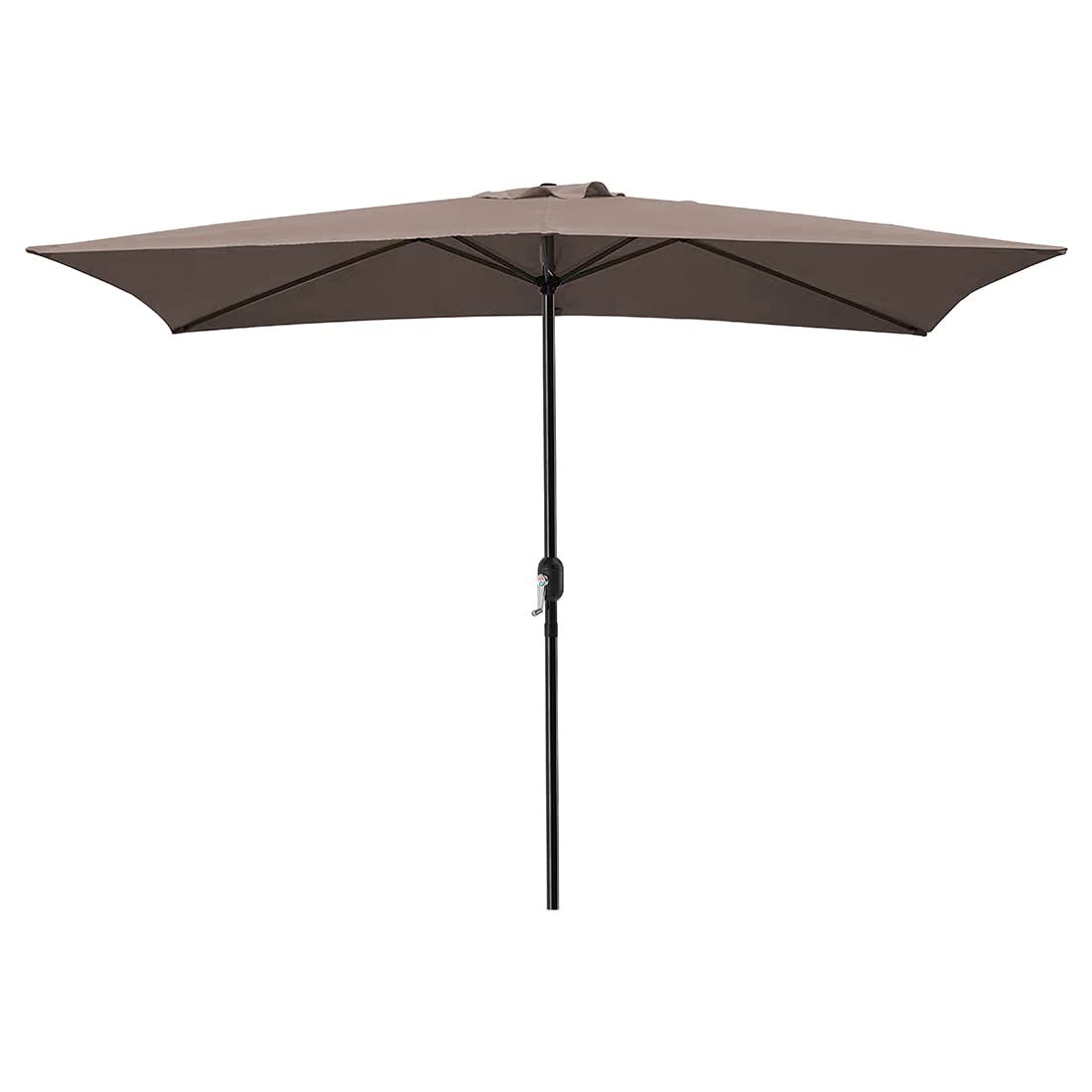 Acomoda Textil – Sombrilla de Jardín con Forro Anti UV 200 x 300cm. Parasol de Aluminio con Manivela, Toldo Rectangular para Terrazas y Patios.