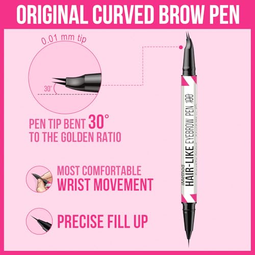 Imethod BLACK BROWN CURVED EYEBROW PEN Curved Eyebrow Pen - Eyebrow Pencil 2-In-1 Dual-Ended Eyebrow Pen thumb #5