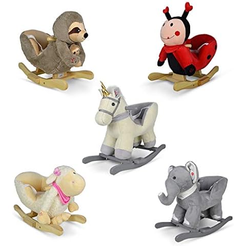 Infantastic® Rocking Animal Chair - with Sound Effects, Handle Grips & Wooden Rockers, 30 kg Max. Capacity, 10m+, Sheep - Rockers, Ride-On Rocking Toys for Toddlers, Gifts for Children/ Kids Cover