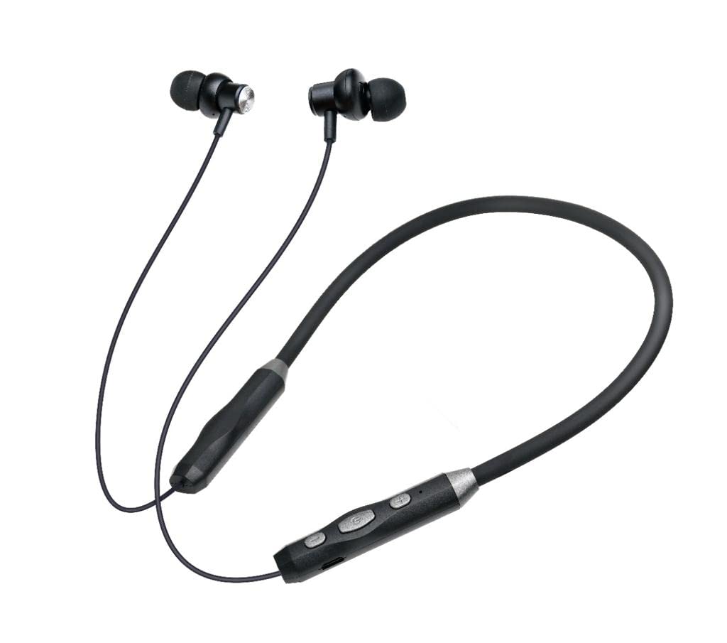 A2Z Shop Wireless Bluetooth Headphones Earphone For Pantech Renue Neckband Earphone Bluetooth 5.0 Wireless Headphones with Hi-Fi Stereo Sound, 12Hrs Playtime, Lightweight Ergonomic Neckband, Sweat-Resistant Magnetic EarbudsBluetooth Neckband with Vibration Alert for Calls, in-Ear Wireless Earphones with 12 Hour Battery Life, Fast Charging & in-Built Mic, IPX5 Sweatproof Headphones (NE 6- 45, Black)