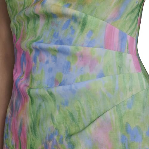 Image of KARL LAGERFELD Short Ruched Sleeve Jewel Neck Sheath Mini Dress
