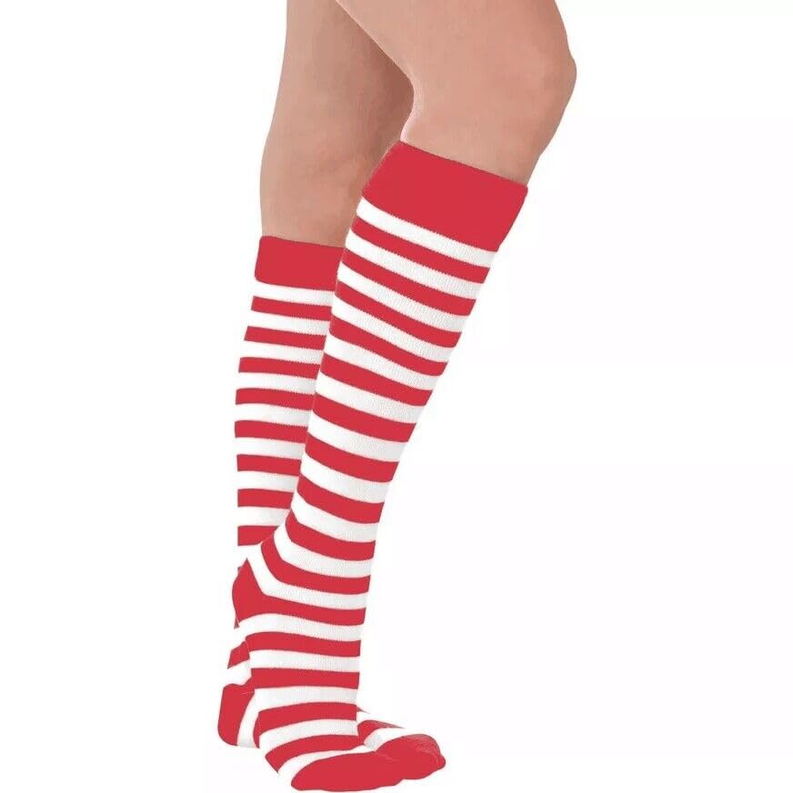 Image of Striped Knee High Socks for Women Outdoor Sport Athletic Stripe Casual Tube Socks