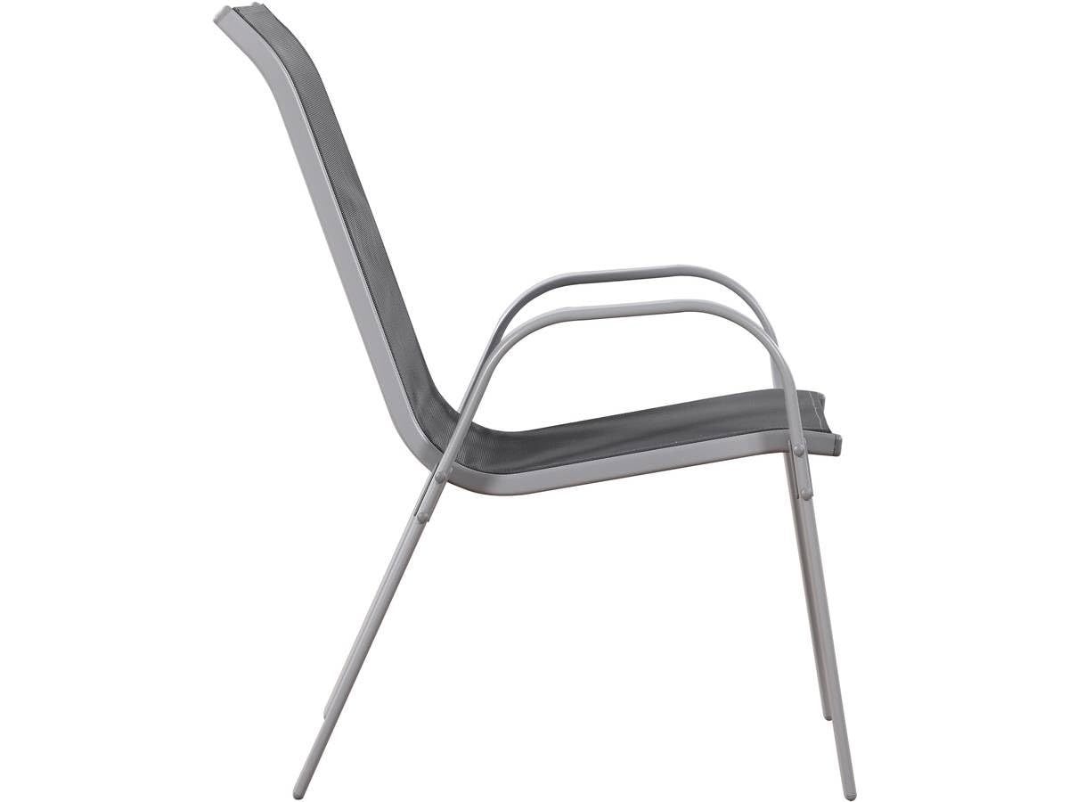 Habitat et Jardin Conjunto De Jardín Mesa + 6 sillas de Textileno Córdoba - Gris Oscuro