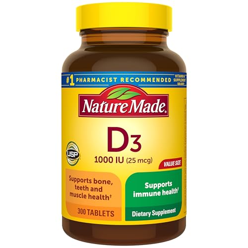 Nature Made Vitamin D3 1000 IU (25 mcg), Vitamin D...