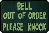 KPTHDP Flannel Doormat-Door Mat Bell Out of Order...