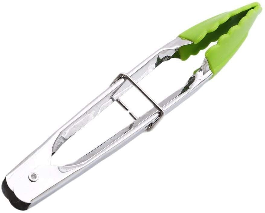 Pinza da Cucina in Acciaio Inossidabile Premium Pinza da Cucina in Silicone Verde