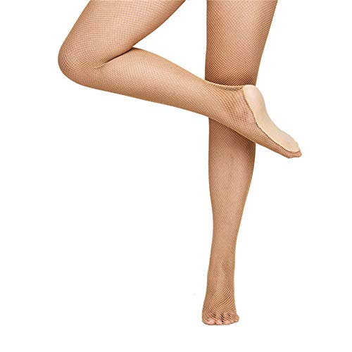 Juplizy Résille Collants de Danse pour Femme Mesh Bas, Nude