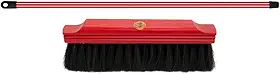 1 Vassoura de Pelo Natural Crina 40cm com Cabo – Base de Madeira Reforçada, Cerdas Macias e Duráveis – Limpeza Suave e Silenciosa para Pisos Finos, Porcelanato e Madeira – Produto Premium