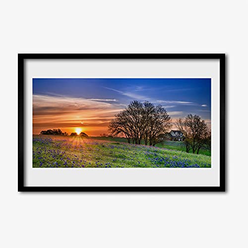 Cadre photo paysage du soleil levant pour illuminer la chambre et le salon
