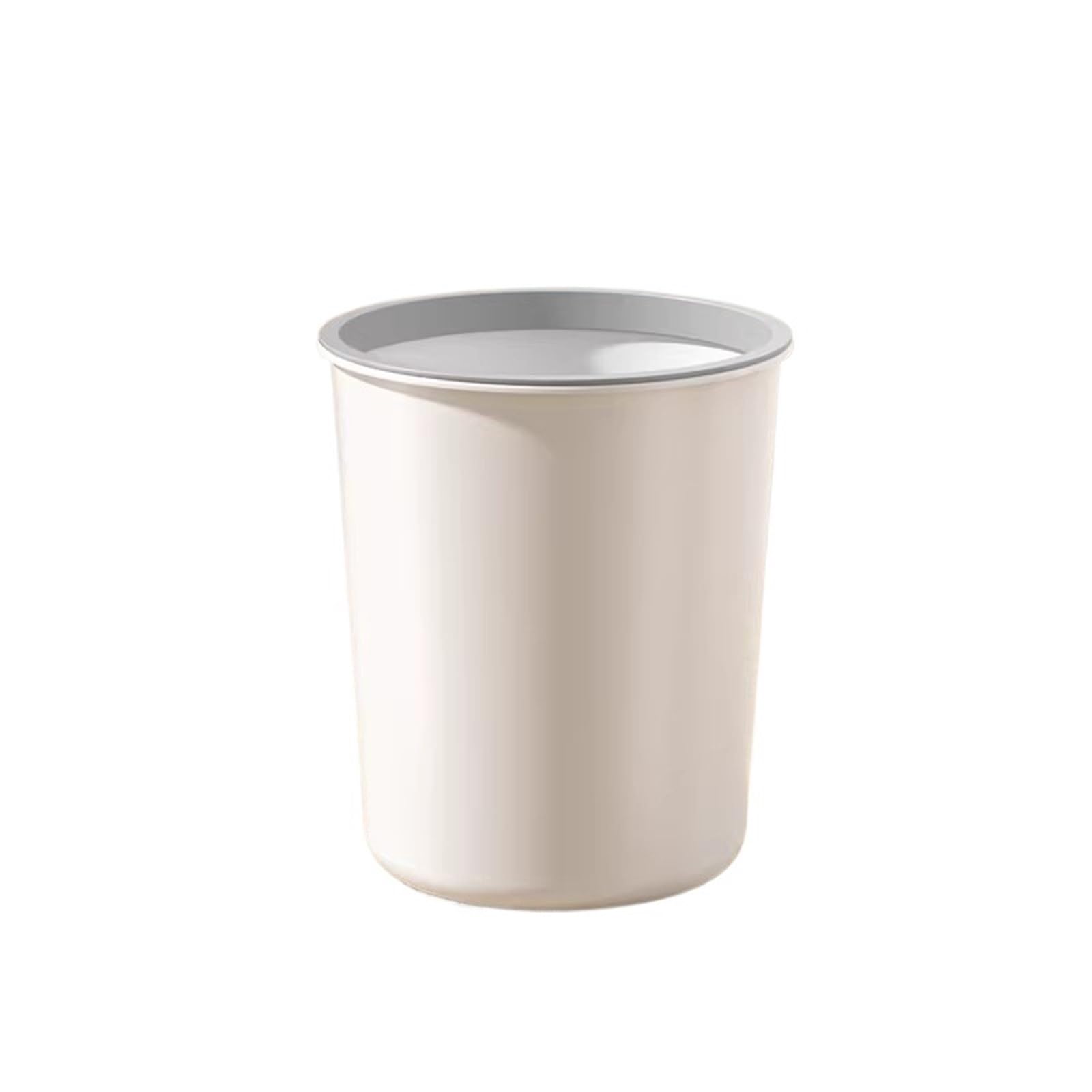 Waste Bins Garbage Bin Large Capacity Household Living Room Bedroom Kitchen Bathroom Toilet Office Paper Basket(White,Small)