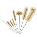 Masthome Set 9 Spazzola per Bottiglie, Scovolino per Bottiglie con Setole Naturali, Spazzole Multiuso Spazzola per Pulire Bottiglie di Vetro, Spazzola per Biberon Spazzola per Cannucce immagine