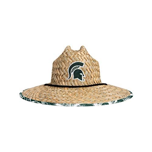 Image of FOCO Men's NCAA College Team Logo Floral Straw Sun Hat