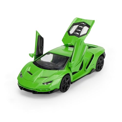 Modelo de auto de juguete Lambo verde a escala 1:32 miniatura 1