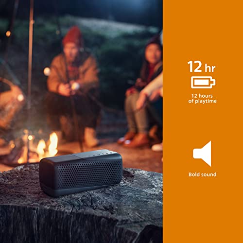 Image of PHILIPS S4807 Outdoors Wireless Bluetooth Speaker with Stereo Pairing and Bluetooth Multipoint Connection, IP67 Waterproof, Gray