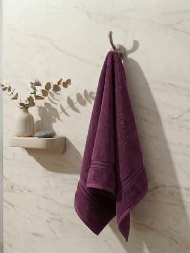 Image of Monte Carlo Essential 100% Cotton Bath Towel | 400 GSM Lightweight & Quick Dry | Soft Absorbent Large Towel 75x150 cm | Bathroom Towel for Men & Women (Jasper) | Argyle Purple