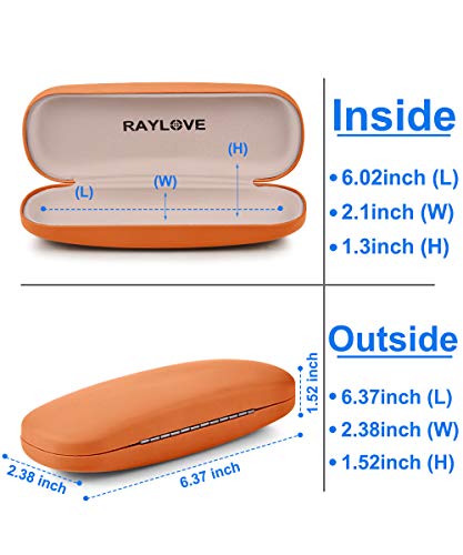 Image of RayLove Unisex Hard Shell Eyeglasses Cases, Protective Case For Glasses