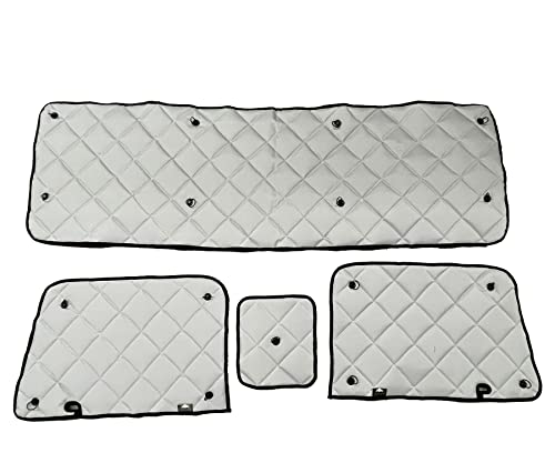 Freightliner Classic/Classic XL/FLD 112/120/132 -ZenEclipse Blackout Insulated Interior Window Covers (Grey-Includes Peeper) -WCG-1106-P