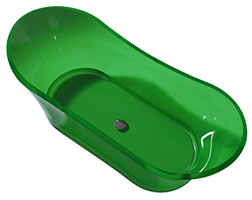 Anzzi 69" Flat Bottom Man Made Stone Freestanding Bathtub - Translucent Evening Violet - Azul Series Ft-Az520-Gr #TOP12