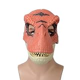 Diseño sencillo: exquisita mano de obra, estilo simple. Máscara facial de dinosaurio con boca móvil, buena durabilidad, esta máscara facial es muy bonita, hermosa y a la moda.