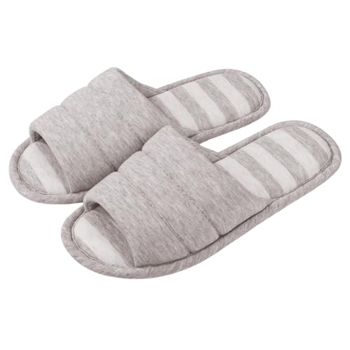 House Slippers for Women Wide Width Soft Cotton Slippers Thick Soled Comfortable Indoor Slipper Slip On Slides Breathable Memory Foam Lounge Shoes