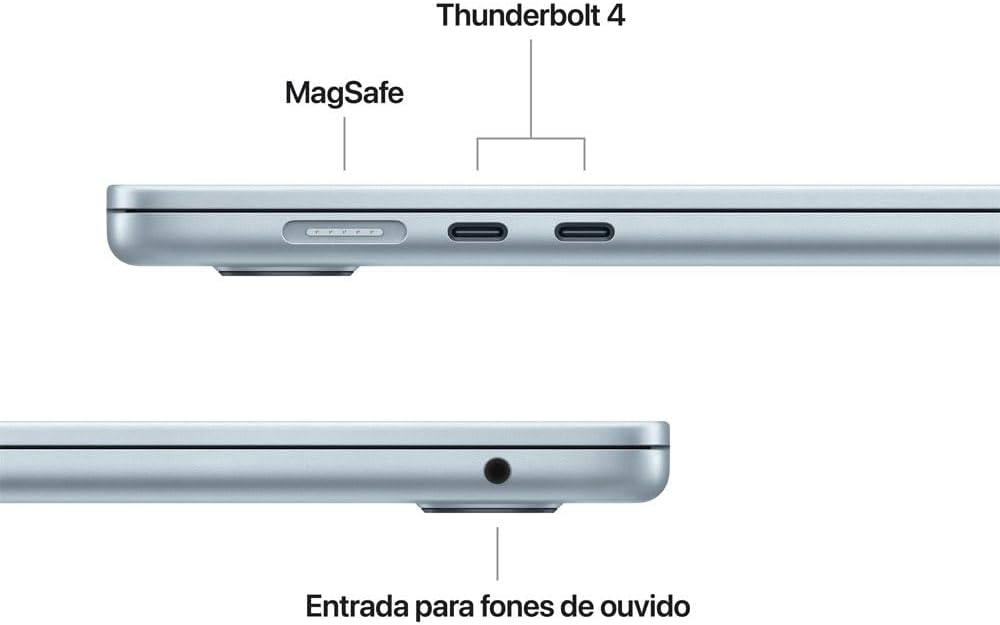 Apple 2026 MacBook Air (de 15 polegadas, Chip M5 da Apple com CPU de 10 núcleos e GPU de 10 núcleos., 16GB Memória unificada, de 512 GB) - Azul-céu Apple 2026 MacBook Air (de 15 polegadas, Chip M5 da Apple com CPU de 10 núcleos e GPU de 10 núcleos., 16GB Memória unificada, de 512 GB) - Azul-céu