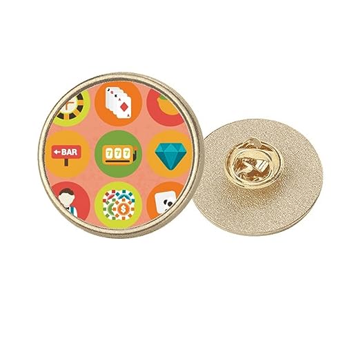 Broche casino en métal doré pour sublimer votre veste de soirée