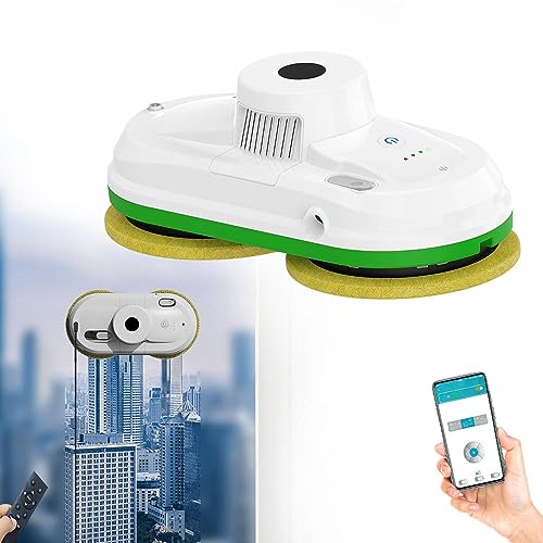 Robot de limpieza de ventanas con succión de 3200 pa, tanque de agua de 35 ml, spray automático, control remoto inteligente para limpieza de cristales del hogar