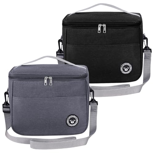 El Mejor Listado de Loncheras tupperware los 5 más buscados. 41 FEAWIAI Bolsa Lonchera Termica,2 Piezas Lunch Bag con Correa para Hombre y Mujer, Aislamiento de Doble Capa, Reutilizable, Gran Capacidad, con Correa de Mano Ancha y Correa de...