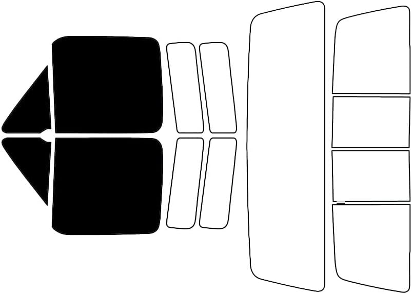 Rvinyl Window Tint Kit Compatible with Ford F-150 1980-1991 (2 Door) - Front Precut Kit - 5%
