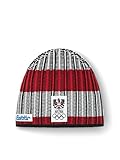 Eisbär Mütze Herren & Damen Cortina Oversized Rot - Merino Strickmütze für Männer mit Fleece schützt vor Kälte und Wind - Beanie atmungsaktiv thermoregulierend Wintermütze Haube aus Österreich