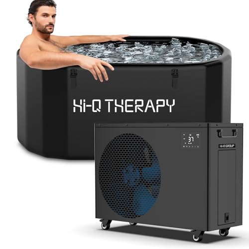 Ultimate Cold Plunge Chiller for Athletes, Cooling and Heating, Portable Ice Bath Chiller, Ultra Slim Water Cooler for Bathtub, WiFi App Control, 37-107℉, with Inflatable Ice Bath Tub