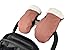 BEABA Waterproof Fleece Lined Stroller Gloves, Hand Warmer Muff, Anti-Freeze Stroller Mittens for Handlebars, Winter Stroller Accessories, Baby Winter Essentials, Terracotta