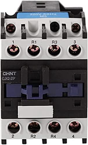Contacteur électrique industriel CJX2-2508 220V 25A 2NO 2NC pour rail DIN