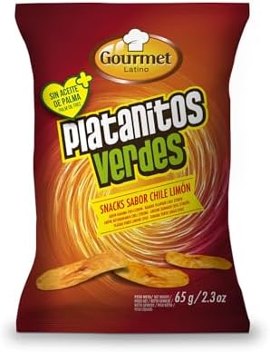 Platanitos Verdes - 65 g - Sabor Picante a Chile Limón - Sin Acei...