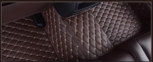 Image of 7D Premium Leatherette Car Foot Mat for Ford Endeavour Model (2017-2024)| Imparts Luxurious & Elegant Look | 100% Waterproof and Dust Proof | Custom Fitted Car Floor Tray Mat - Coffee