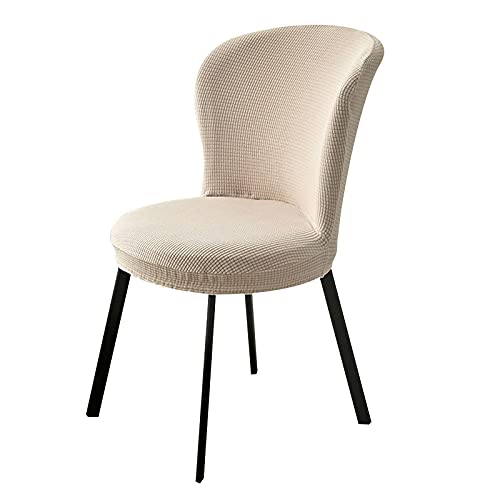 Abodos Couvre Chaise, Chaise Courbé Extensible Chaise De Salle Déhoussable Lavable Chaises Spandex Housses De Protection des Housses,Beige,Set of 2 Cover