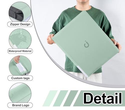 Image of Premium Card Binder 16 Pocket - Fits 1600 Cards，4X4 Ringless Card Album with Sleeves for Trading Cards & Sports Cards（Model C，Asakusa Green）
