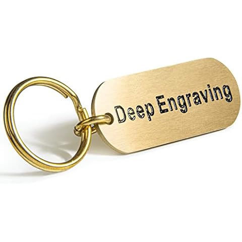 Personalized Deep Engraved Metal Keychains Cover