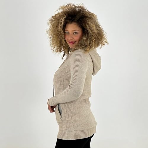 Jaqueta Dunialin de Lã com Capuz Feminina